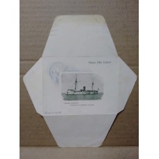 ARGENTINA ENTERO POSTAL GJ SZC-19B-01-O SOBRE CARTA MEMORANDUM POSTAL CON VISTA INTERIOR DE BARCOS NUEVO U$ 50